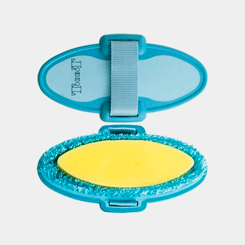 TdeT - Brosse éponge bicolore turquoise/bleu ciel | - Ohlala