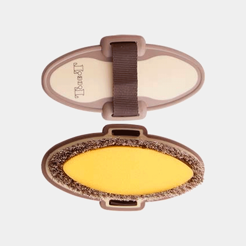 TdeT - Brosse éponge bicolore marron/beige | - Ohlala