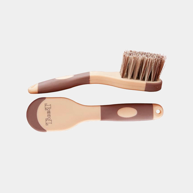 TdeT - Brosse à pieds bicolore marron/beige | - Ohlala