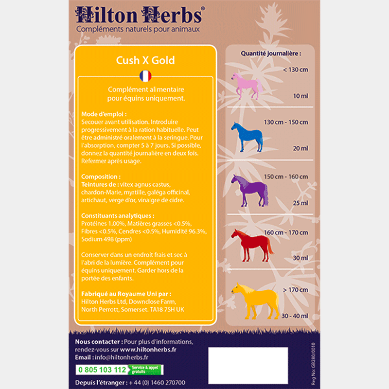 Hilton Herbs - Complément alimentaire Syndrome de Cushing Cush-X gold 1L