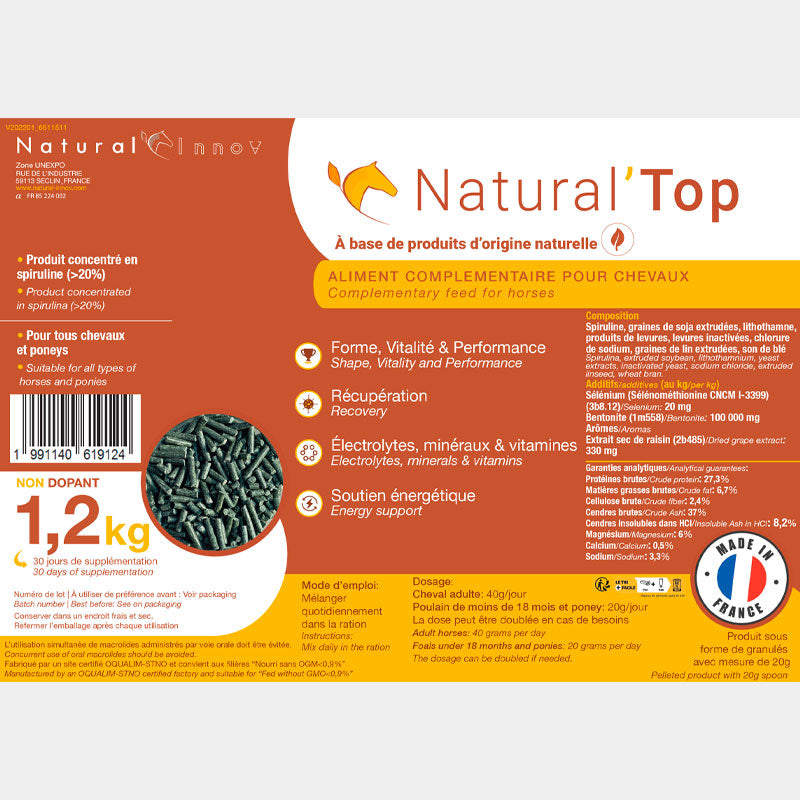 Natural' Innov - Complément alimentaire Natural'Top 4.8 kg