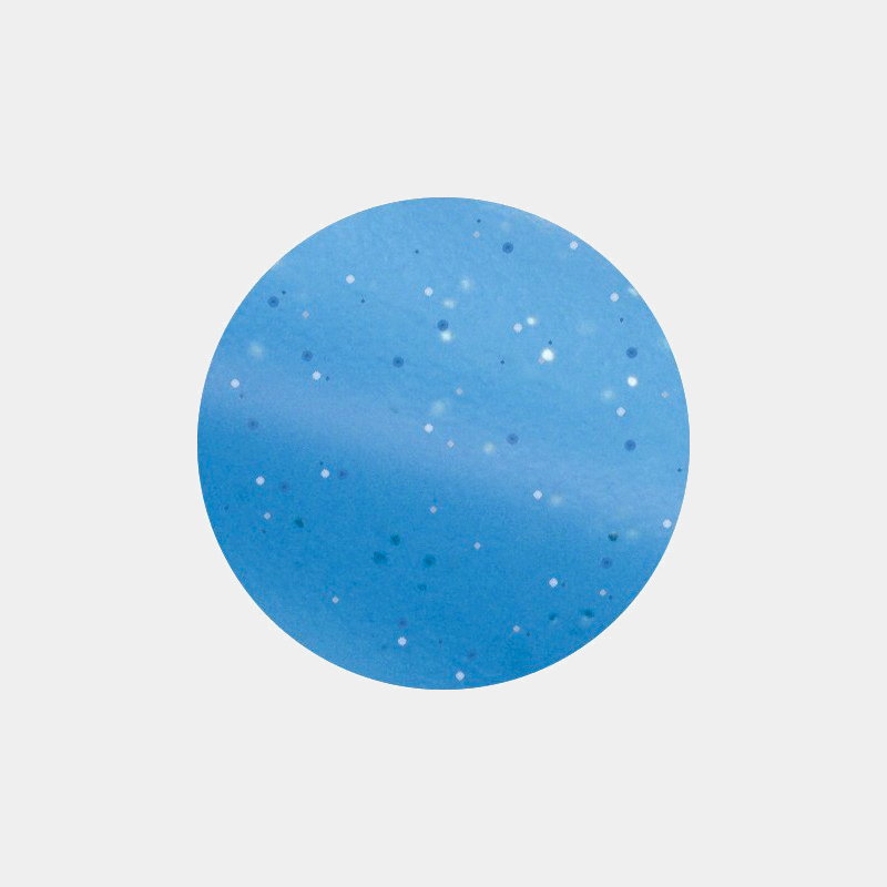 Etrille métallique ronde fluo pailleté bleu ciel | - Ohlala