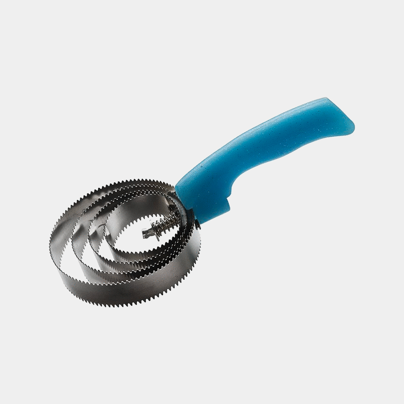 Etrille métallique ronde fluo pailleté bleu ciel | - Ohlala