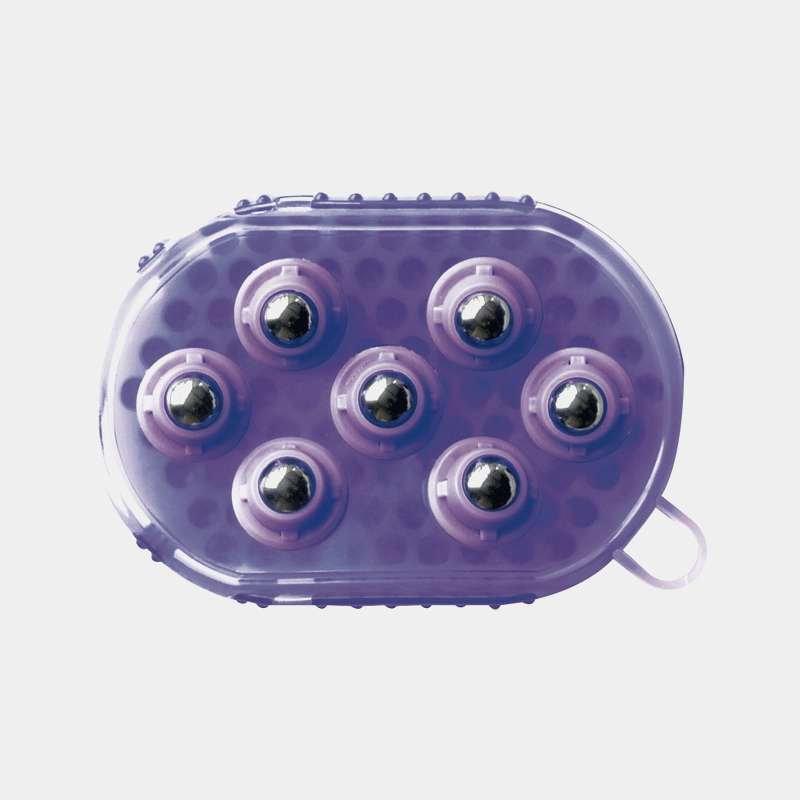 Hippotonic - Gant double face étrille et massage violet