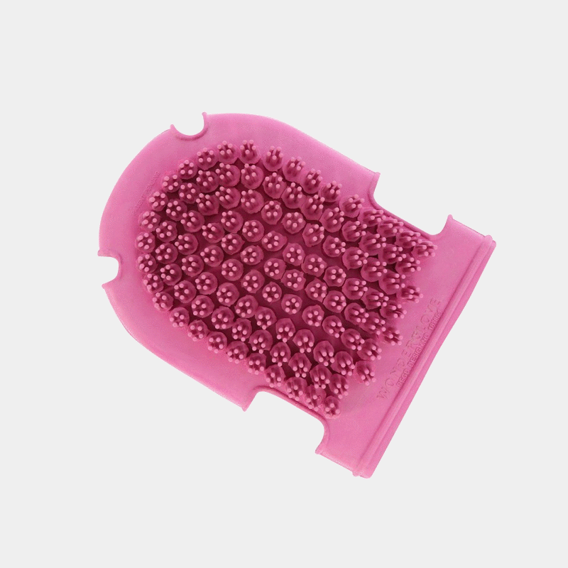 Gant étrille + brosse rose | - Ohlala
