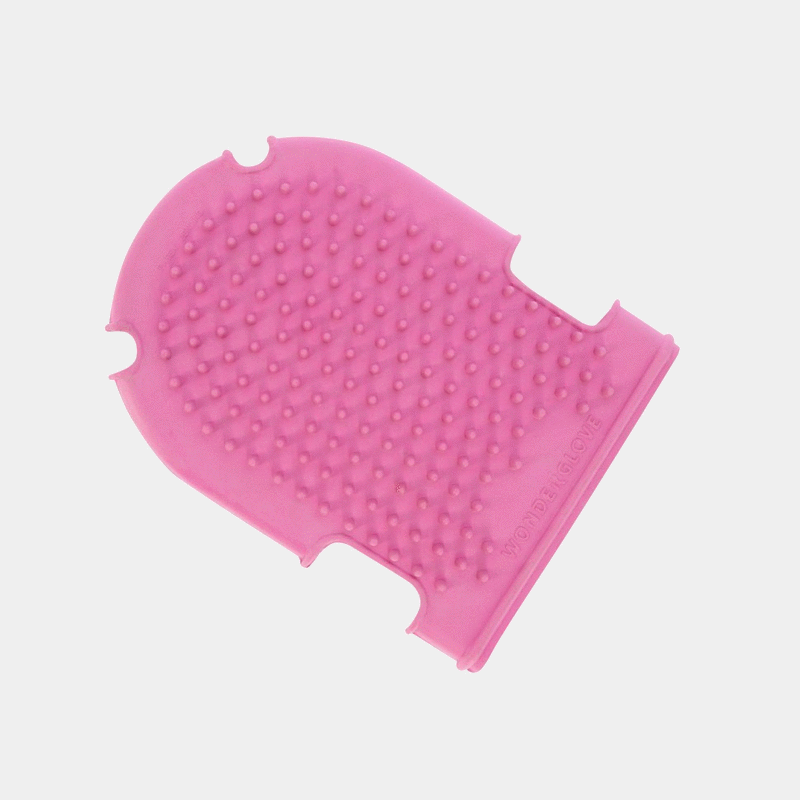 Gant étrille + brosse rose | - Ohlala