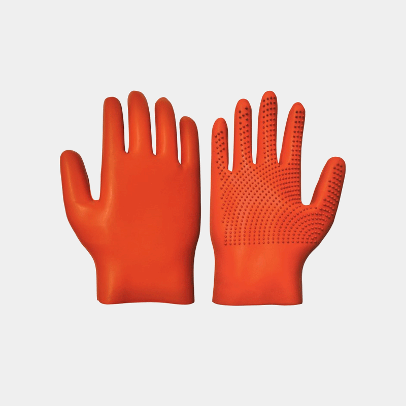 Kris - Gant de pansage orange | - Ohlala