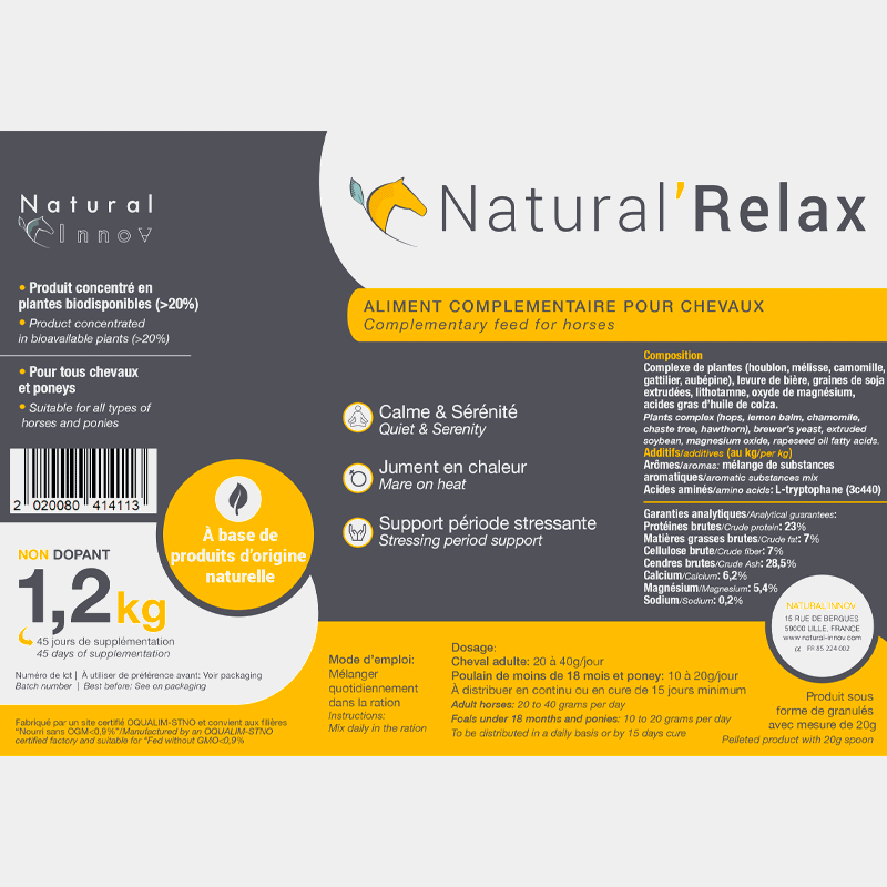 Natural' Innov - Complément alimentaire natural'Relax 1.2kg | - Ohlala