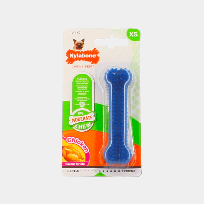 Nylabone - Os à mâcher pour chien moderate dental chew Chicken | - Ohlala