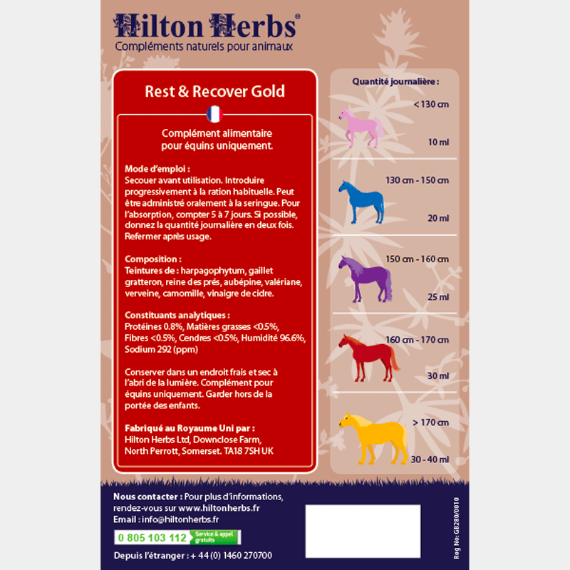 Hilton Herbs - Complément alimentaire Convalescense rest & recover gold 3L