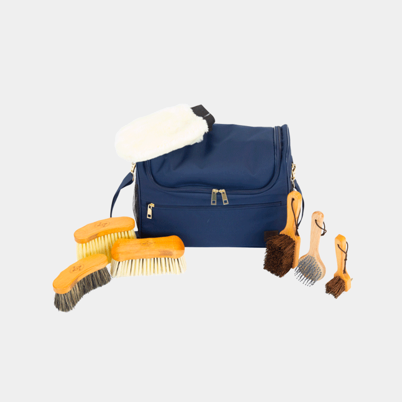 Grooming Deluxe - Set Grooming bag de pansage marine + brosses