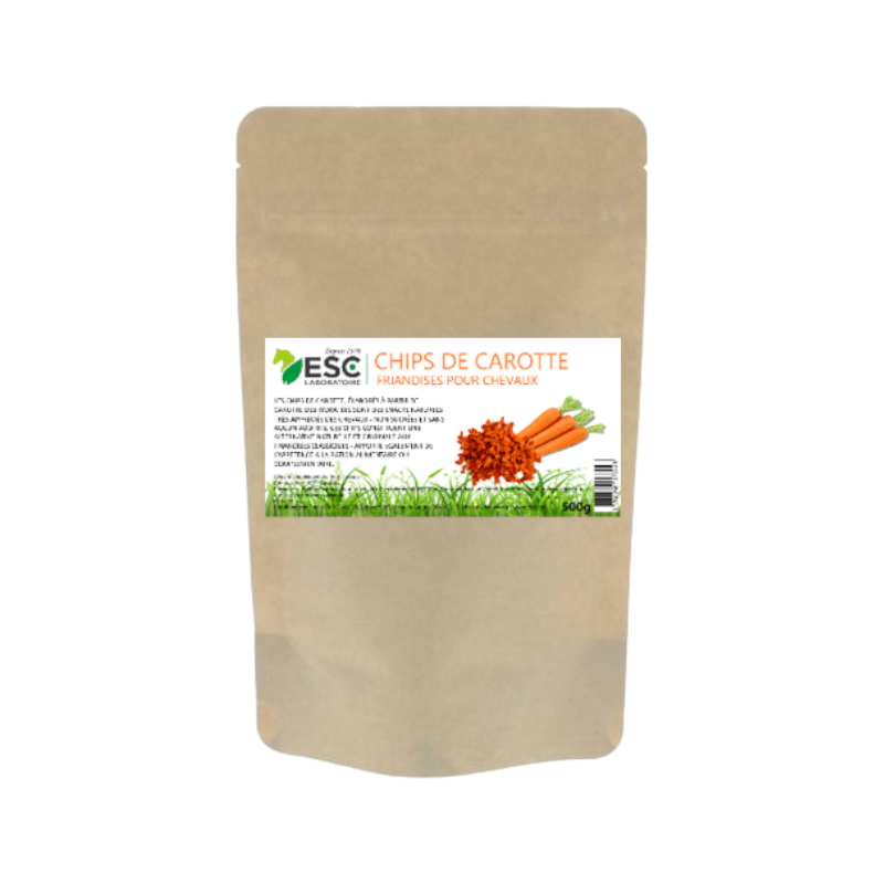 ESC Laboratoire - Friandises pour chevaux sans sucres et naturelles Chips de carotte