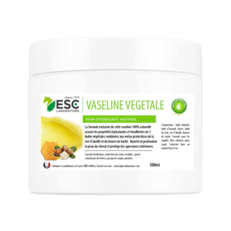 ESC Laboratoire - Vaseline végétale nourrit et protège la peau du cheval