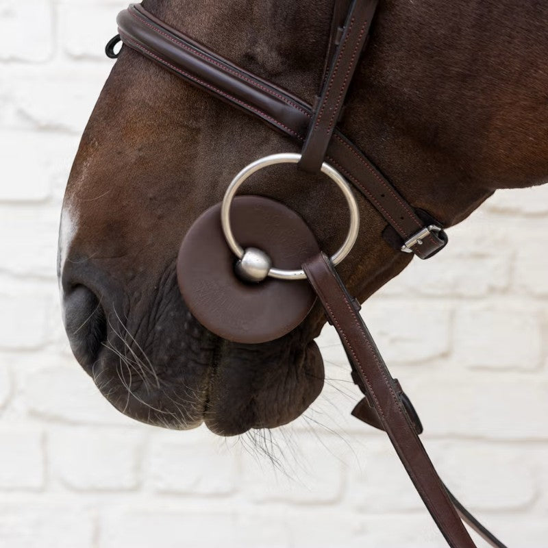 Grooming Deluxe - Rondelles de mors en silicone petit trou marron (x2)