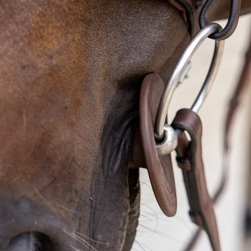 Grooming Deluxe - Rondelles de mors en silicone petit trou marron (x2)