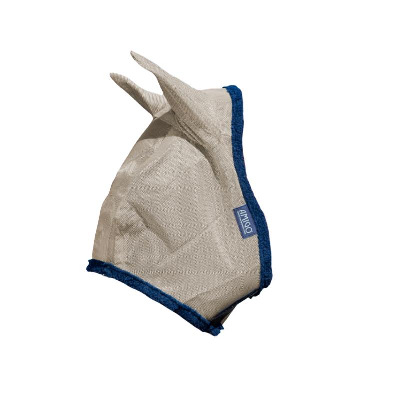 Horseware - Bonnet anti-insectes Amigo Fly Mask beige/ marine | - Ohlala