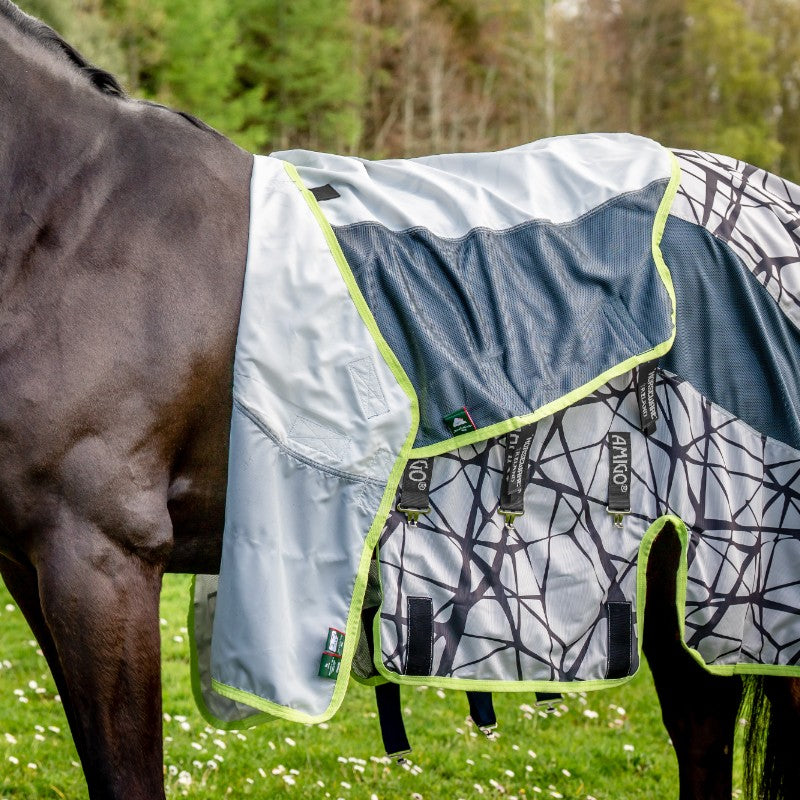 Horseware - Chemise anti-mouches Amigo 3-en-1 Camofly print lime