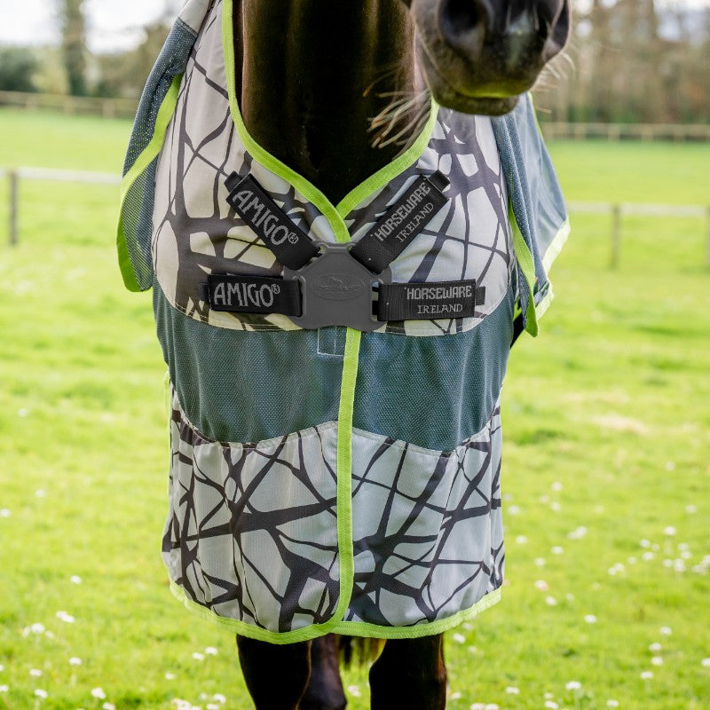 Horseware - Chemise anti-mouches Amigo 3-en-1 Camofly print lime