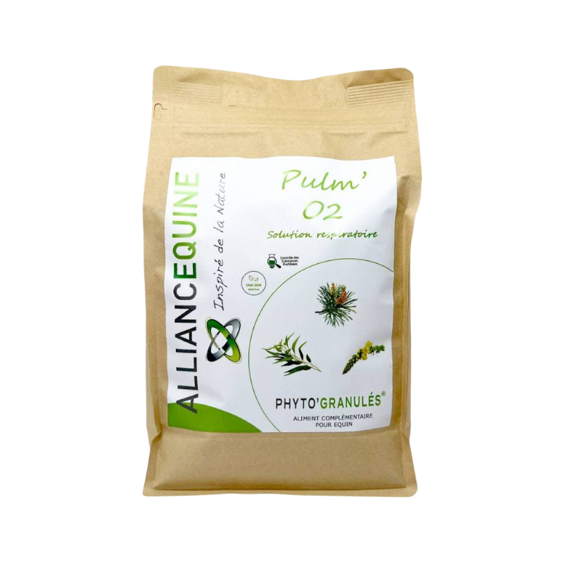 Alliance Equine - Complément alimentaire solution respiratoire Pulm'O2 granulés