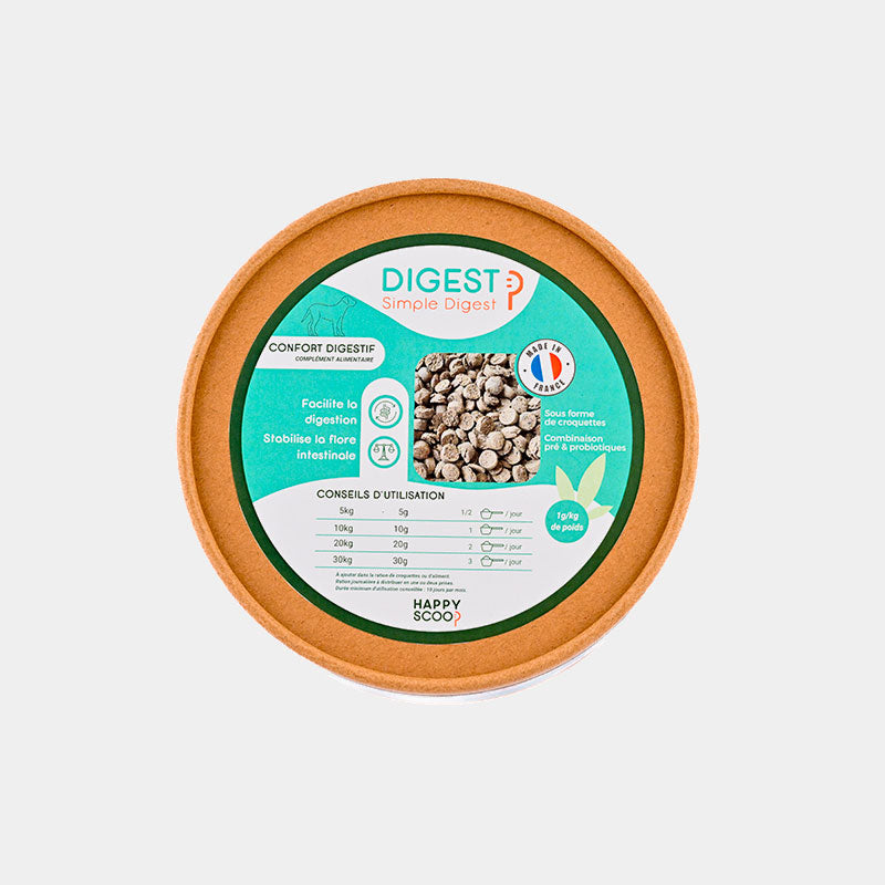Happy Scoop - Complément alimentaire croquettes Digest pour chiens