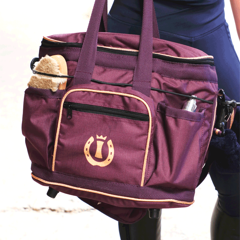 Imperial Riding - Sac de pansage Classic prune