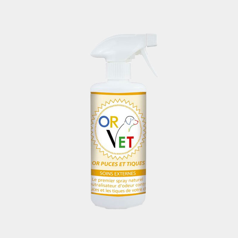 OR VET - Spray naturel contre les puces et les tiques pour chiens