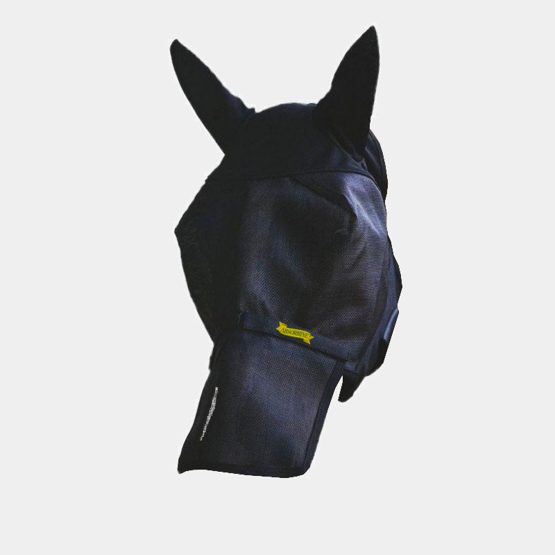 Absorbine - Masque anti-mouches avec nez amovible avec oreilles UltraShield FkyMask noir