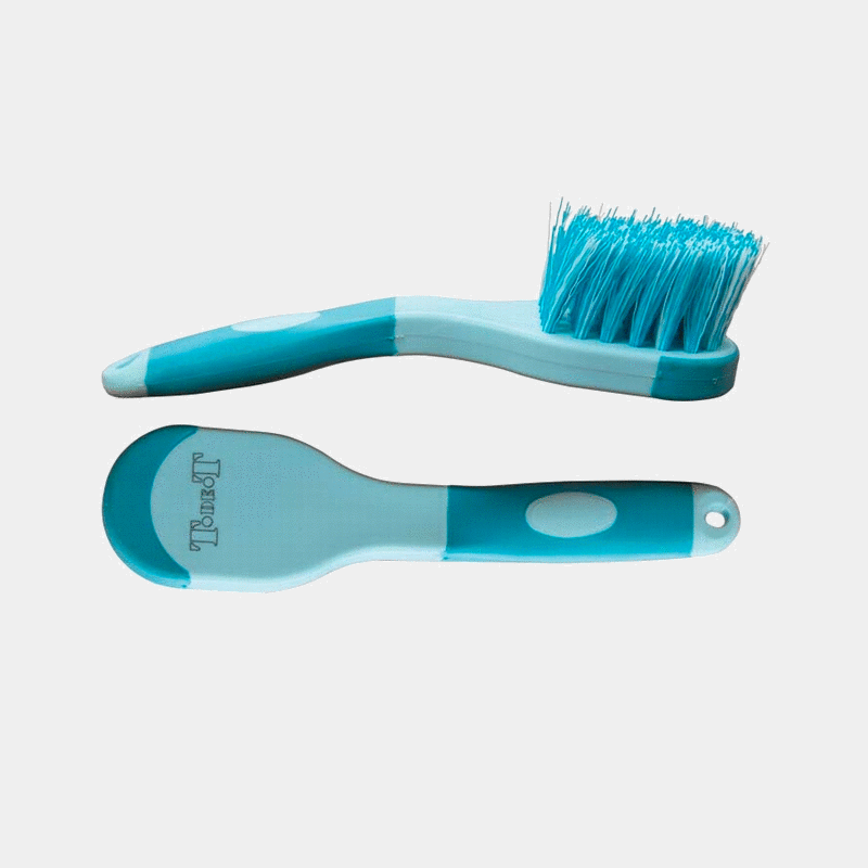 TdeT - Brosse à pieds bicolore turquoise/bleu ciel | - Ohlala