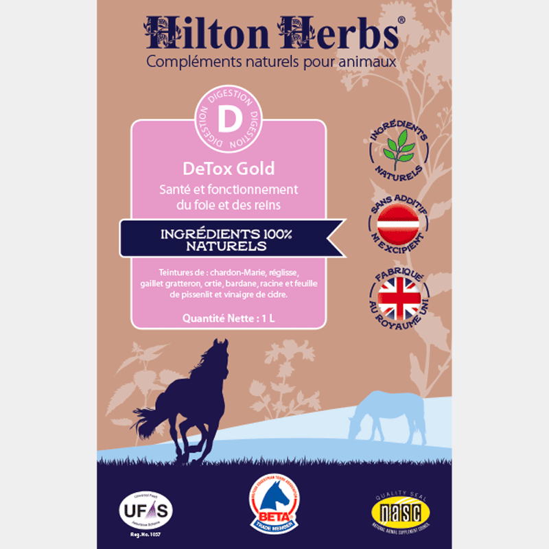 Hilton Herbs - Complément alimentaire Drainage foie reins detox gold 1L