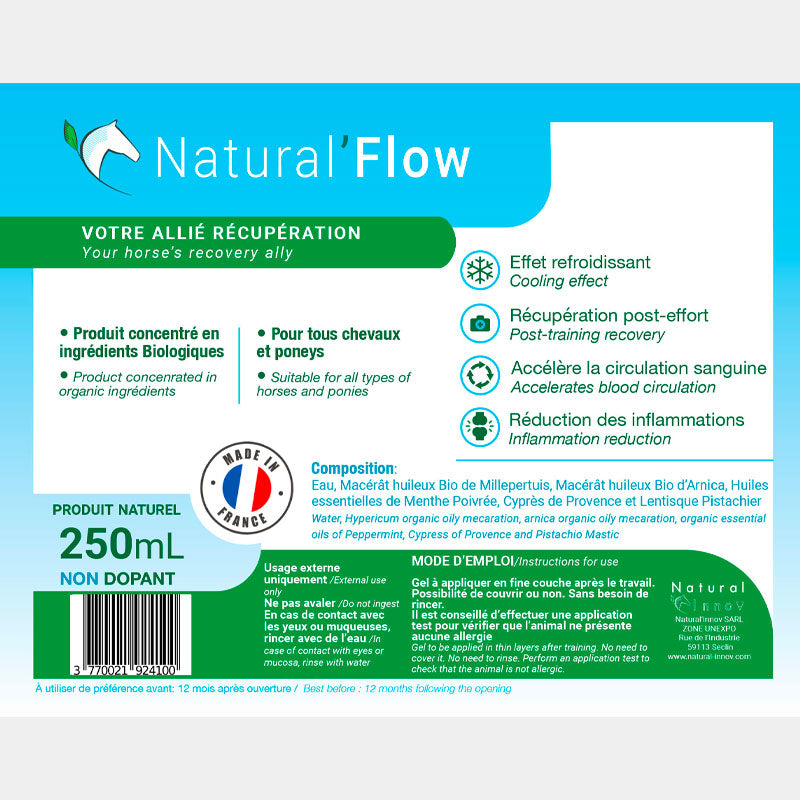 Natural' Innov - Gel rafraîchissant pour tendons Natural'Flow 500 ml