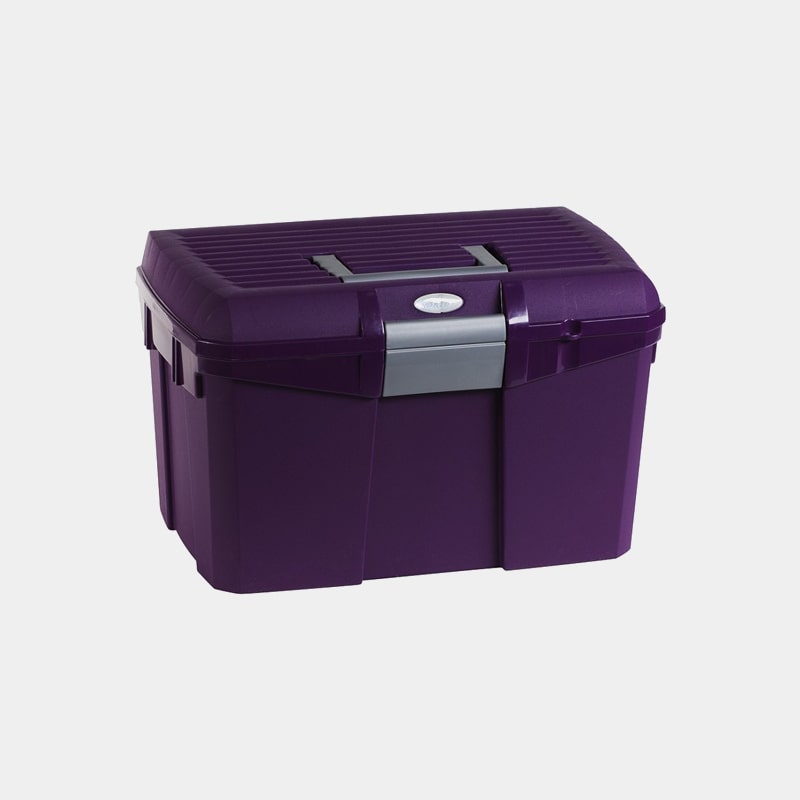 Hippotonic - Coffre de pansage violet/gris