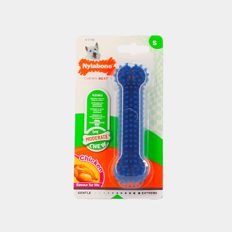 Nylabone - Os à mâcher pour chien moderate dental chew Chicken | - Ohlala