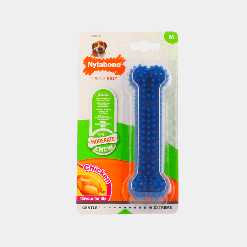 Nylabone - Os à mâcher pour chien moderate dental chew Chicken | - Ohlala