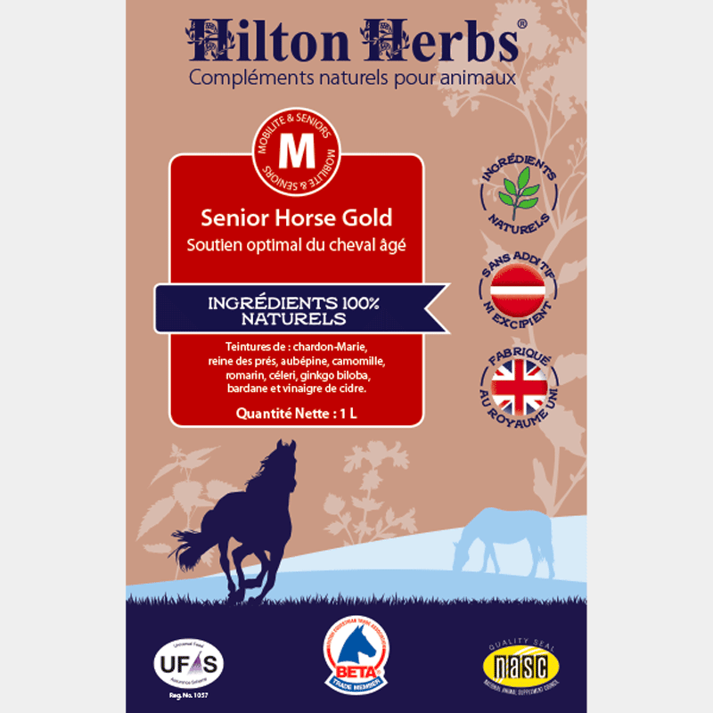 Hilton Herbs - Compléments alimentaire Cheval agé SENIOR HORSE GOLD 1L | - Ohlala